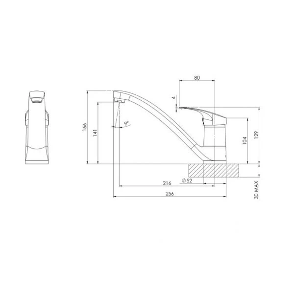 Phoenix Ivy Cast Sink Mixer 4 Phoenix Ivy Cast Sink Mixer - Image 2
