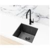 Meir Lavello Single Bowl Sink 450mm Gun Metal Black 2 Meir Lavello Single Bowl Sink 450mm Gun Metal Black -Bathroom Shop kitchen sink single bowl gmb