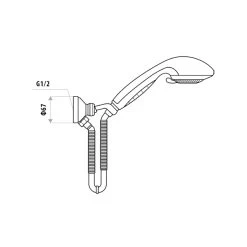 Linkware Elle Cobra Hand Shower With Wall Bracket -Bathroom Shop linkware elle cobra hand shower with wall bracket specs