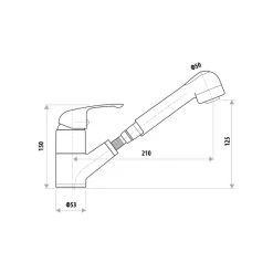 Linkware Helena Project Veggie Spray Mixer -Bathroom Shop linkware helena project veggie spray mixer specs