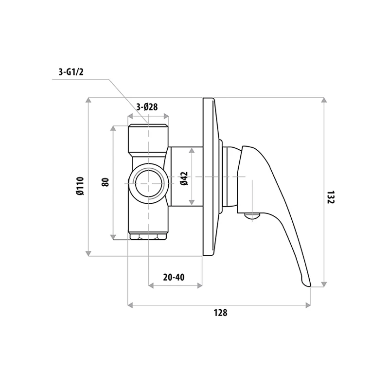 Linkware Renovator Wall Mixer 4 Linkware Renovator Wall Mixer - Image 2