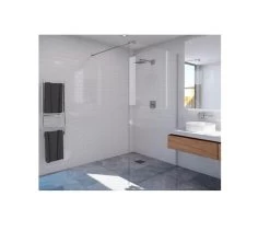 Decina M-Series Wall Fixed 860mm Clear Shower Panel