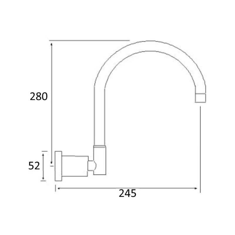 Millennium Waterpoint Wall Spa Spout 245mm 4 Millennium Waterpoint Wall Spa Spout 245mm - Image 2