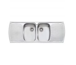 Oliveri Monet Double Bowl Topmount Sink With Double Drainer
