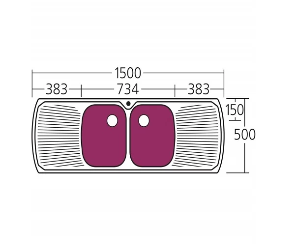 Oliveri Monet Double Bowl Topmount Sink With Double Drainer 5 Oliveri Monet Double Bowl Topmount Sink With Double Drainer - Image 3