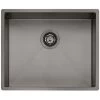 Oliveri Spectra Single Bowl Sink Gun Metal -Bathroom Shop oliveri spectra single bowl gunmetal sink sb50gm