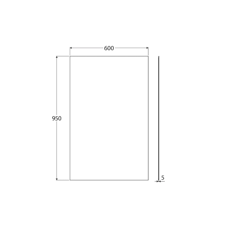 Fienza Pencil Edge Rectangular Glue On Mirror 600 X 950mm 4 Fienza Pencil Edge Rectangular Glue On Mirror 600 X 950mm - Image 2