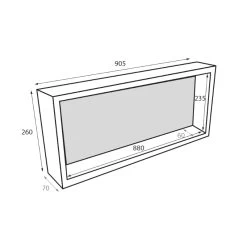Radiant ThermaNiche Wall Niche 905 X 260 X 70mm -Bathroom Shop radiant thermaniche wall niche 905x260x70mm specs