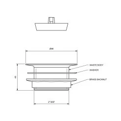 Ram 50/45mm Bath Or Sink Waste With Brass Backnut & Washer -Bathroom Shop ram 50 45mm bath or sink waste with brass backnut washer specs