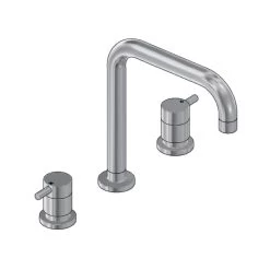 Ram Park Pin Lever Handle Hob Spa Set – Swivel Spout
