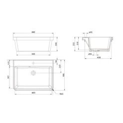 Turner Hastings Ravine 66 X 51 Fine Fireclay Inset Sink 7 Turner Hastings Ravine 66 X 51 Fine Fireclay Inset Sink -Bathroom Shop ravine 66 sink spec revised 181121 600x600 1