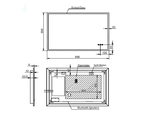 Remer Kara DB LED Mirror K12075DB 5 Remer Kara DB LED Mirror K12075DB - Image 3