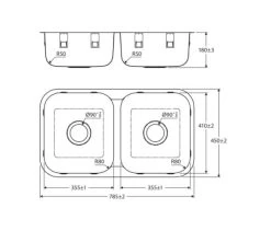 Fienza Tiva 785 Double Kitchen Sink -Bathroom Shop tiva 785 double kitchen sink specs