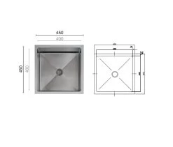 Uptown Alfresco Single Bowl Sink 316 Stainless UTR400-A