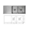 Uptown UTR5 1 & 3/4 Bowl Sink With Drainer 1 Uptown UTR5 1 & 3/4 Bowl Sink With Drainer -Bathroom Shop utr5 1200 1 3 4 bowl sink with drainer