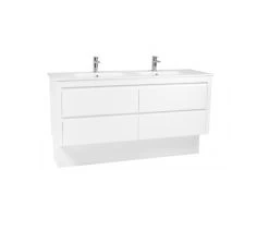 Impressions Vivo 1500mm Vanity Unit Double Bowl With Cube Square Ceramic Top