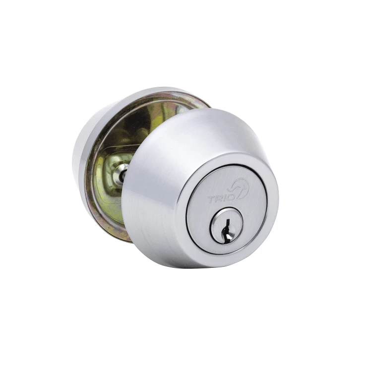 Trio Traditional Double Cylinder Deadbolt Satin Chrome WDB65SCC 3 Trio Traditional Double Cylinder Deadbolt Satin Chrome WDB65SCC